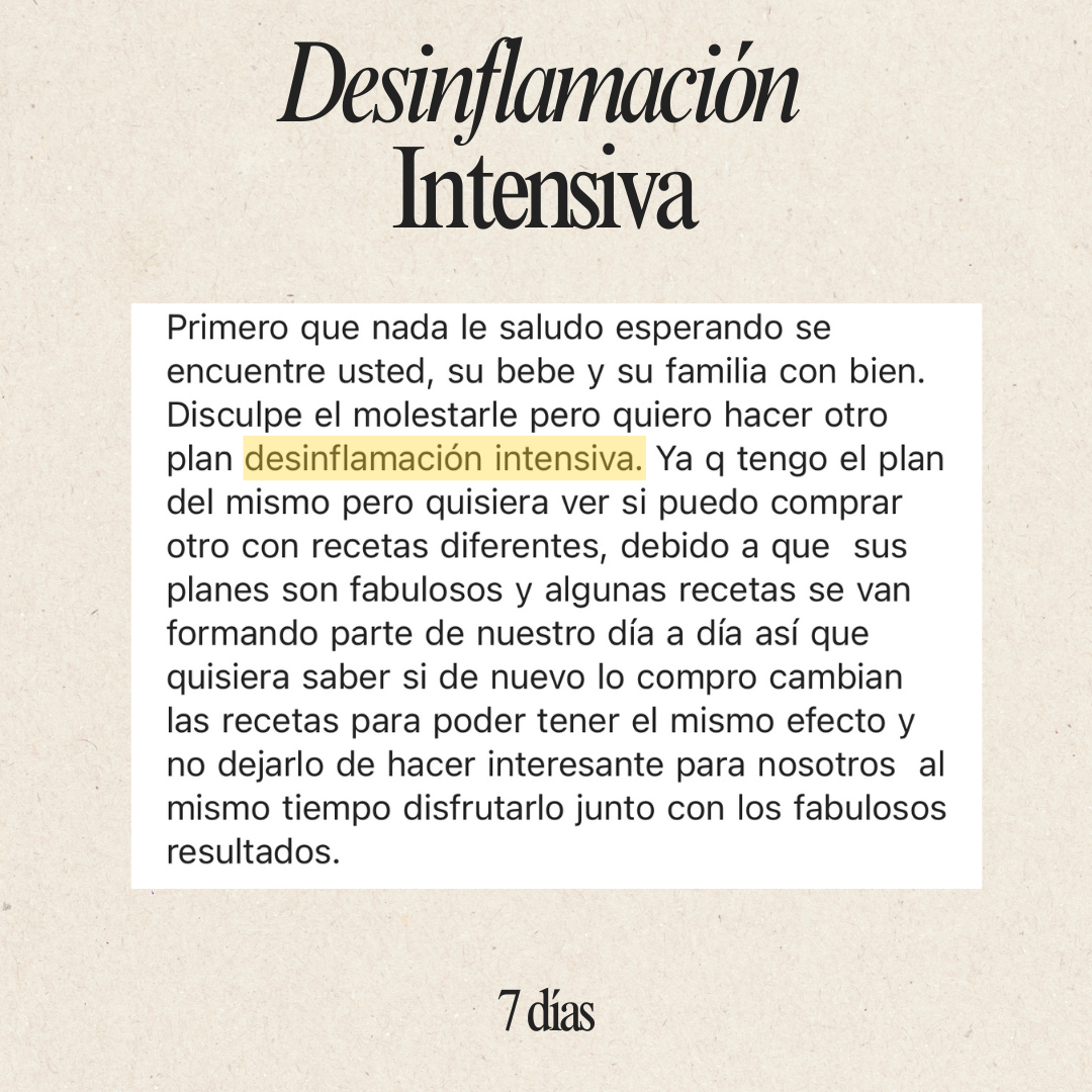 Desinflamación Intesiva 7 días