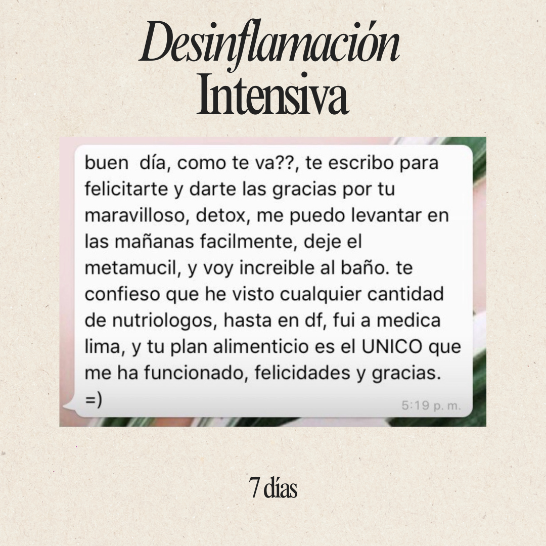 Desinflamación Intesiva 7 días