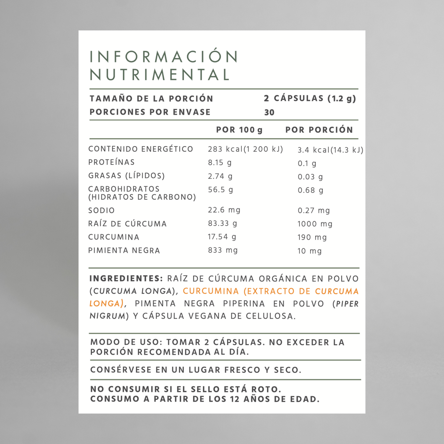 CÚRCUMA CON PIMIENTA PIPERINA