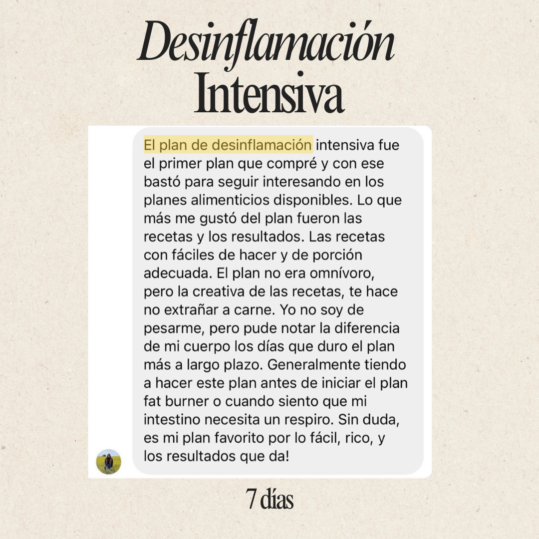 Desinflamación Intesiva 7 días