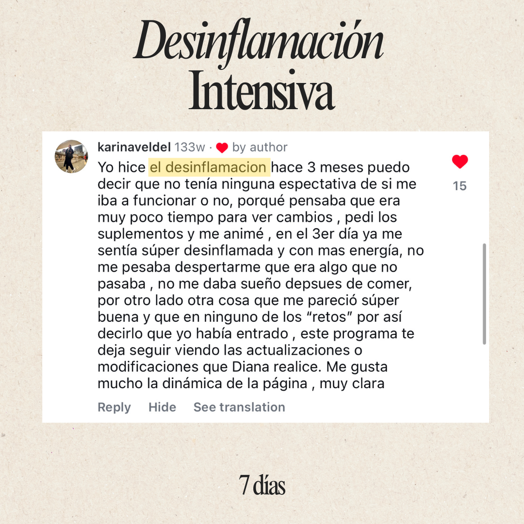 Desinflamación Intesiva 7 días