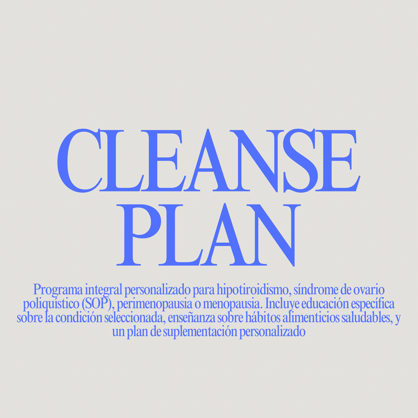 CLEANSE PLAN 2026
