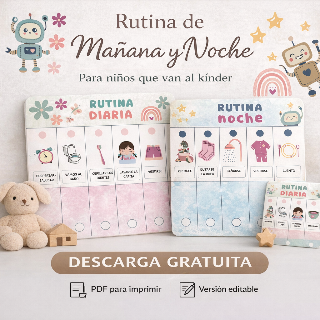 RUTINA DIARIA mañana y noche (Toddler y Kinder)